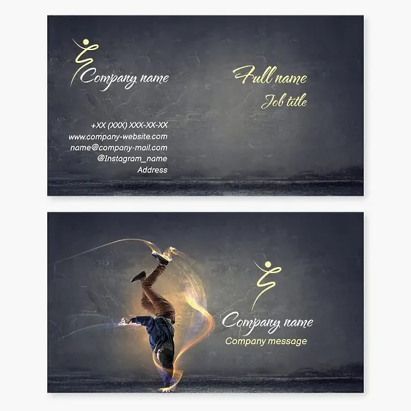 Business card template Modern dance, youth dances