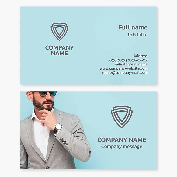 Business card template Men's clothing and accessories