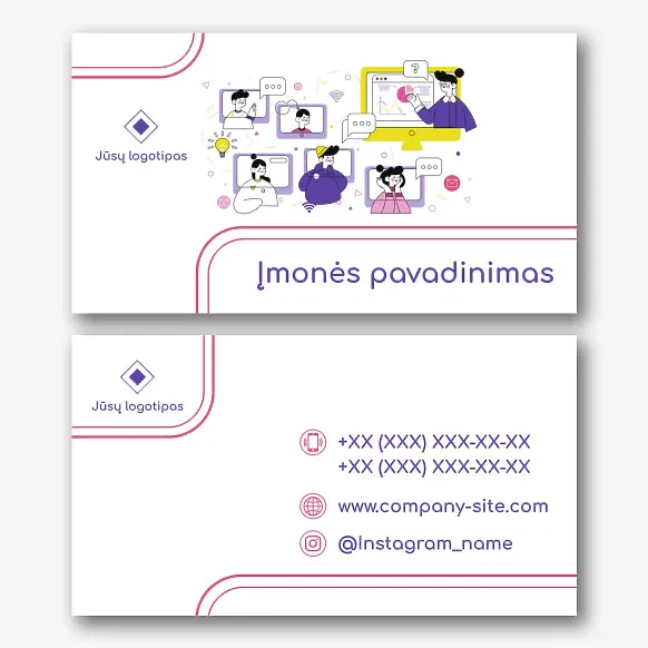 Internetinis Mokyklos Vizitinės Kortelės Šablonas