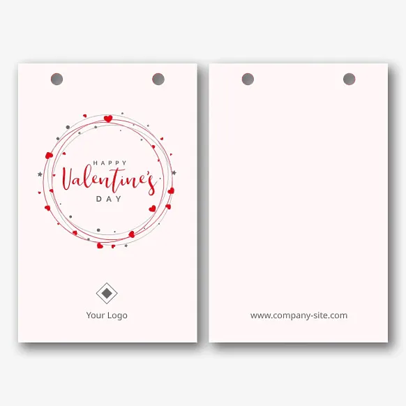 Paper bag template for Valentine's Day