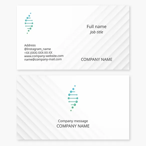 DNA Logo | Engineering Genetics | Science and Technology Business Card Template