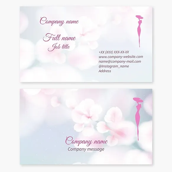 Business card template Woman, beauty salon, image studio