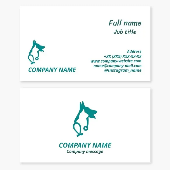 Business card template Veterinary clinic