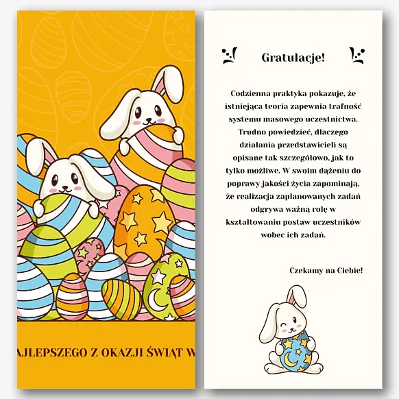 Szablon karty Wesołych Świąt Wielkanocnych