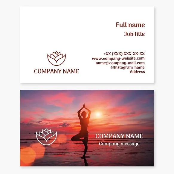 Yoga, Meditation Business Card Template