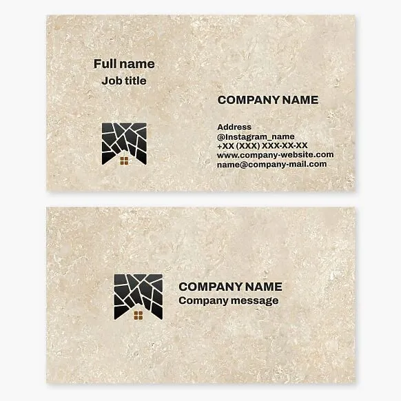 Mason business card template. Laying paving and floor tiles.