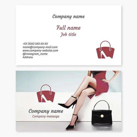 Women's Fasion Business Card Template