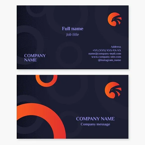 Eagle Logo | Symbol of Power, Strength, Victory, Freedom, Fortitude, Vision, Courage | Business Card Template.
