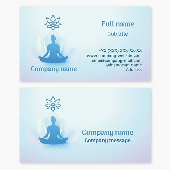 Yoga, Meditation Business Card Template