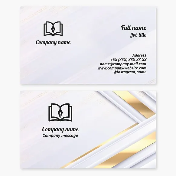 Business card template Writer, prose