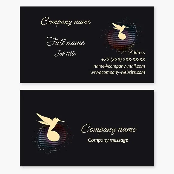 Business card template Music, note