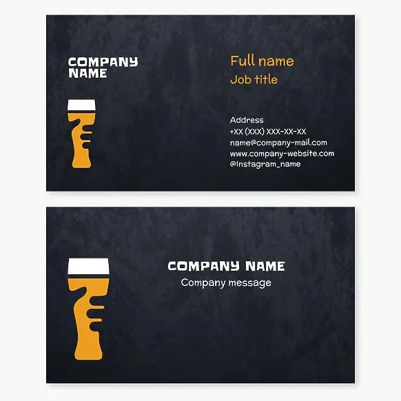 Business card template Beer