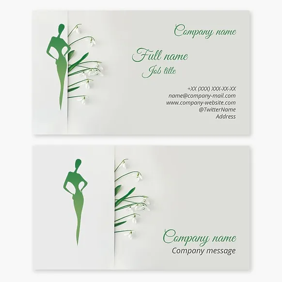 Beauty salon business card template, Fashion, Modeling agency