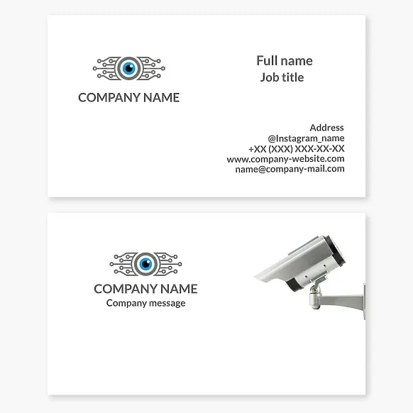 Security Camera Business Card Template