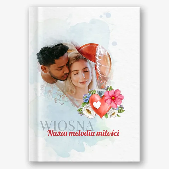 Szablon fotoksiążki wiosennej love story
