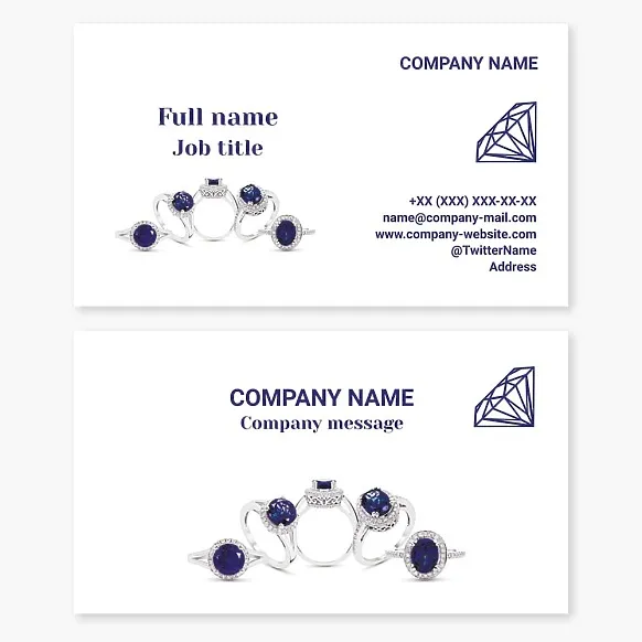 Business card template Jewelry