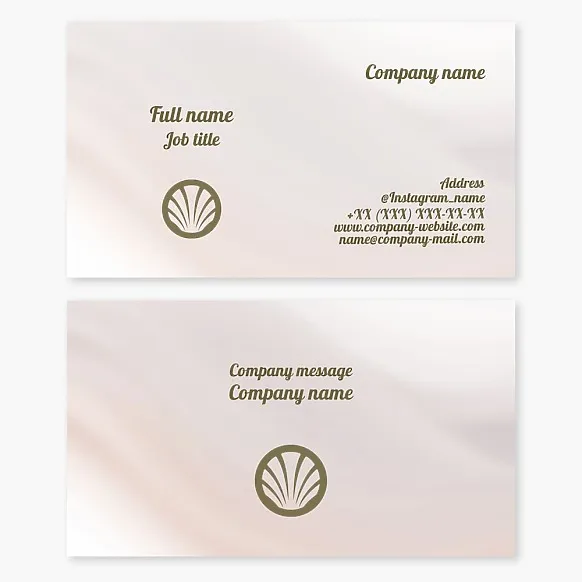 Seashell Logo Business Card Template. Seaside Resort Beach. Beach Products and Services.