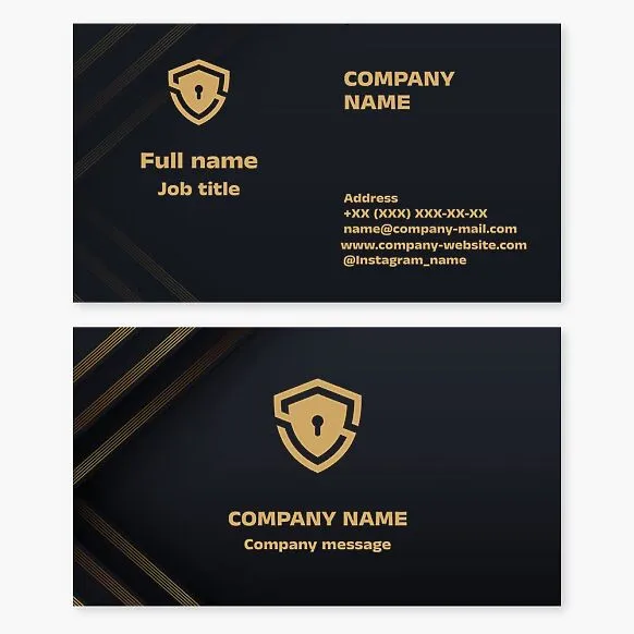 Business Card Template "Home Security", "Sale, Repair and Installation of Door Locks", "Emergency Opening of Door Locks"