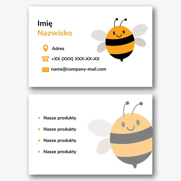 Szablon wizytówki pszczelarz