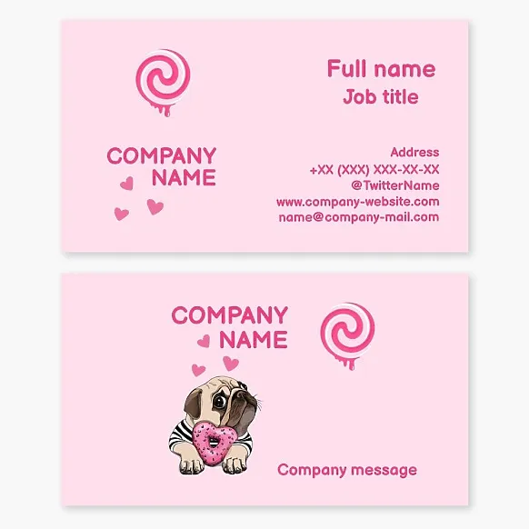 Sweets business card template