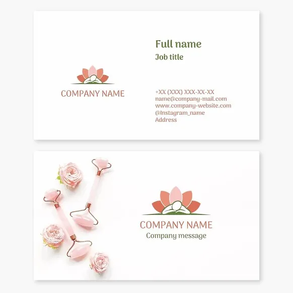 Business card template Massage