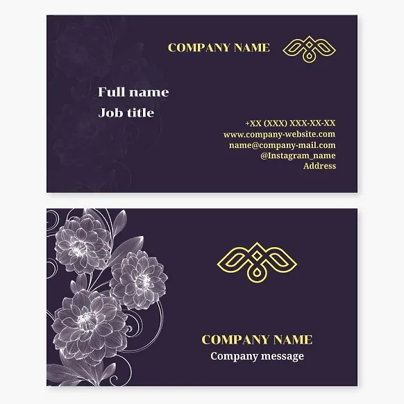 Business card template Bird, beauty, pattern, ornament