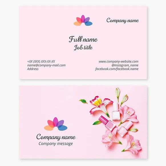 Nail service business card template, Nail Salon