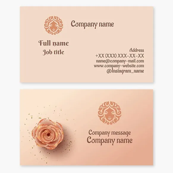 Business cards template Woman, beauty, salon, agency