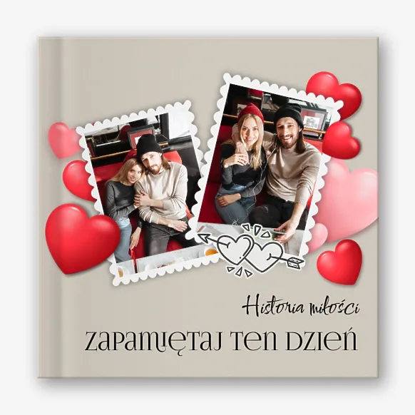 Szablon fotoksiążki dla zakochanej pary
