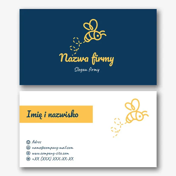 Szablon wizytówki pszczelarza