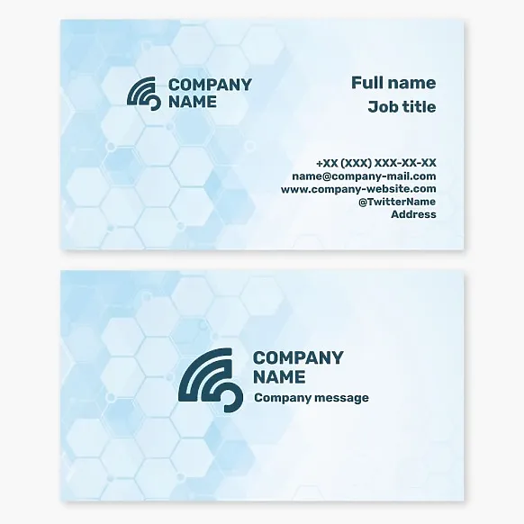 Business card template Wi-Fi, signal