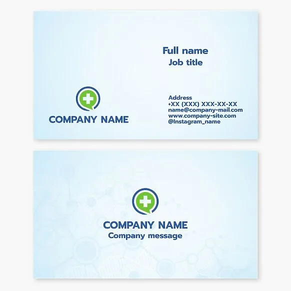 Business card template. Medical consultation center.