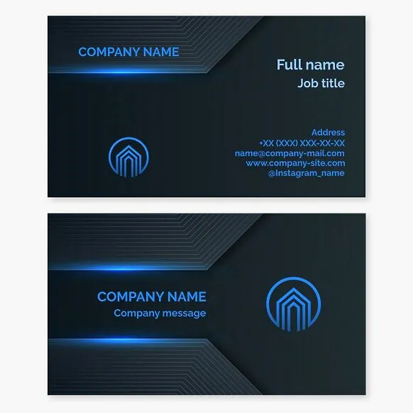 Professional abstract business card template. Home. Real estate agency. Realtor. Letter O.