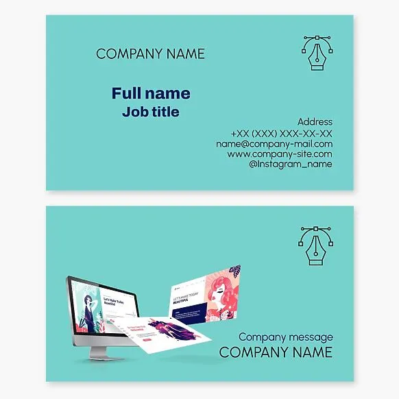 Business card template. Graphic illustrator.