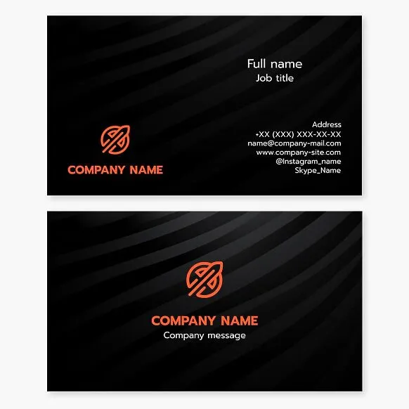 Business card template. Abstract. Rocket, speed, flight. Letter O.