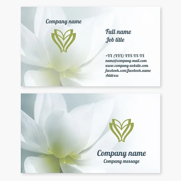 Business card template Flower, beauty, SPA, hairdresser, beauty salon, salon, shop, boutique