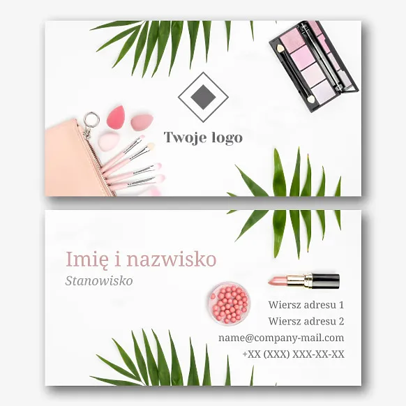 Szablon wizytówki wizażysty
