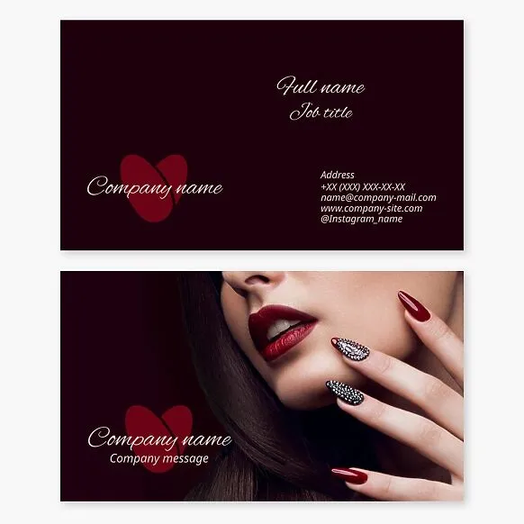Nail Salon | Nail Technician | Nail Supplies | Business Card Template