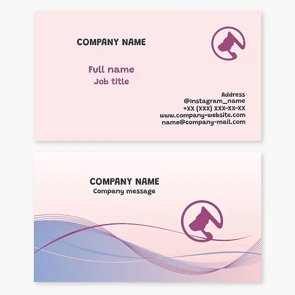 Pet sitting business card template. Animal shelter.