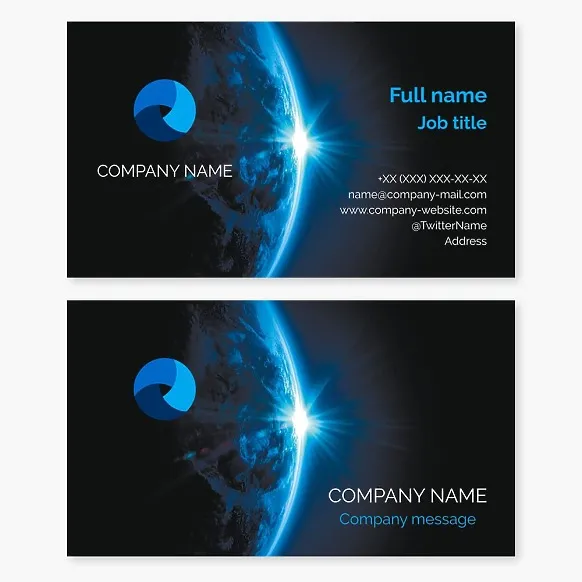 Business card template Global association