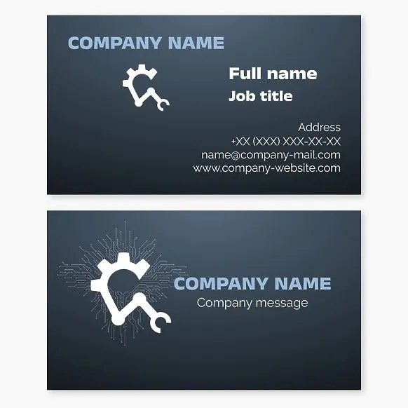 Business card template Robotics