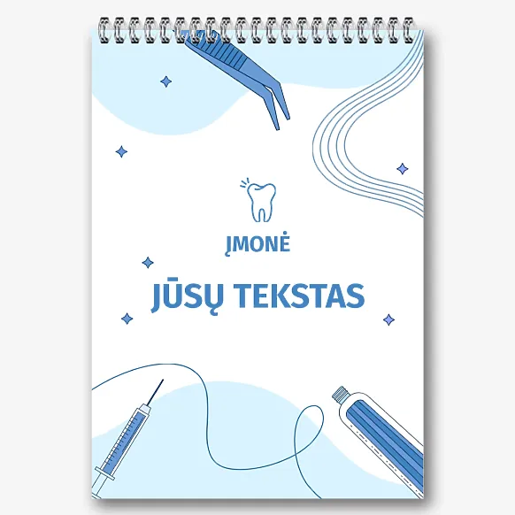 Šablonas odontologo Užrašų knygelė