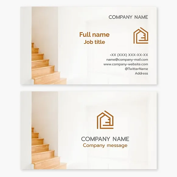 Business card template Stairs, steps