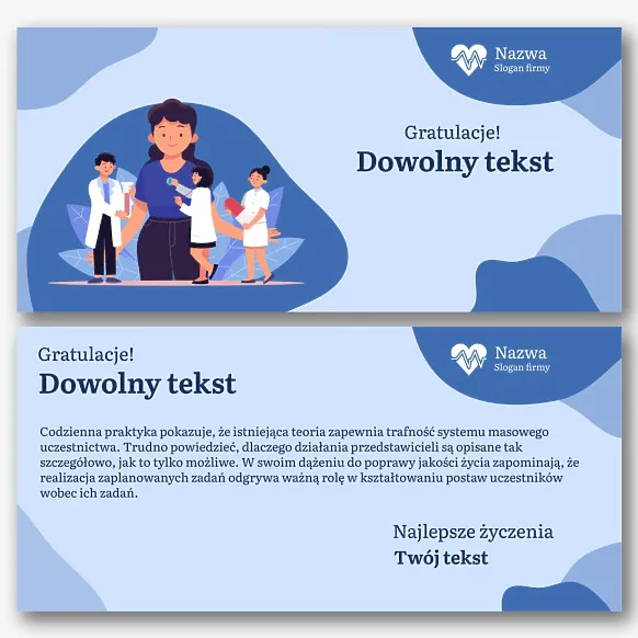 Szablon karty na dzień pracownika służby zdrowia