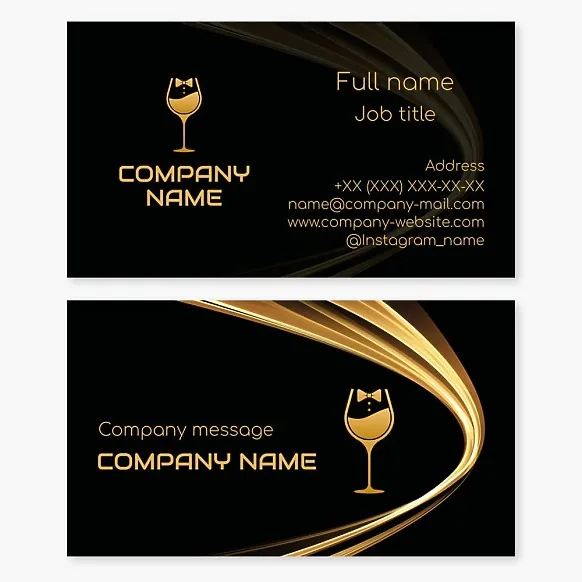 Business card template Wine, restaurant, tasting room