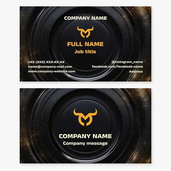 Dj business card template, Audio speaker, Music, Speakers, Bull, Letter M