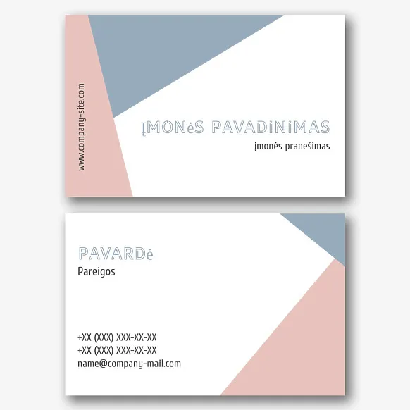 Abstraktus geometrinis vizitinės kortelės Šablonas 