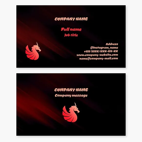 Red Dragon Business Card Template