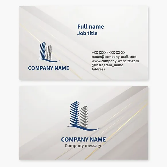 Business card template Real estate, construction, development