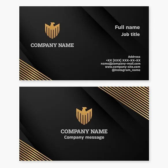 Eagle Shield logo business card template. Security agencies and systems.